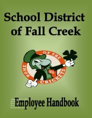 Employee Handbook - Fall Creek School District