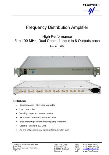 Datasheet.pdf 625 kB - TimeTech GmbH