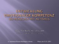 Entwicklung emotionaler Kompetenz bei Menschen mit Autismus