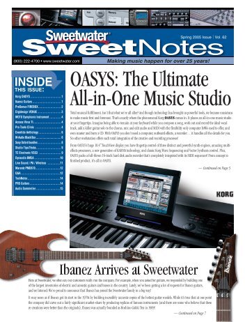 OASYS: The Ultimate All-in-One Music Studio - Sweetwater.com