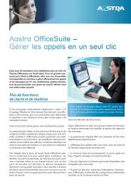 Aastra OfficeSuite Ã¢Â€Â“ GÃƒÂ©rer les appels en un seul clic