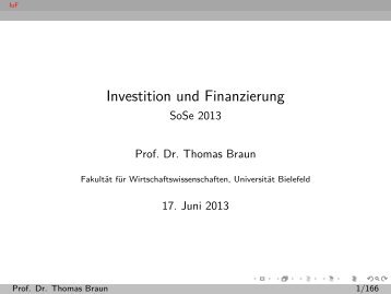 NPV0 - FakultÃƒÂ¤t fÃƒÂ¼r Wirtschaftswissenschaften - UniversitÃƒÂ¤t Bielefeld