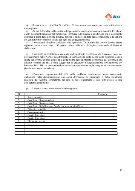 Istruzioni per la Romania - Fornitori - Enel