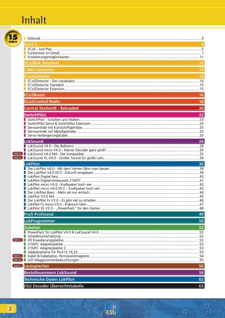 Produktübersicht 2012 - ESU