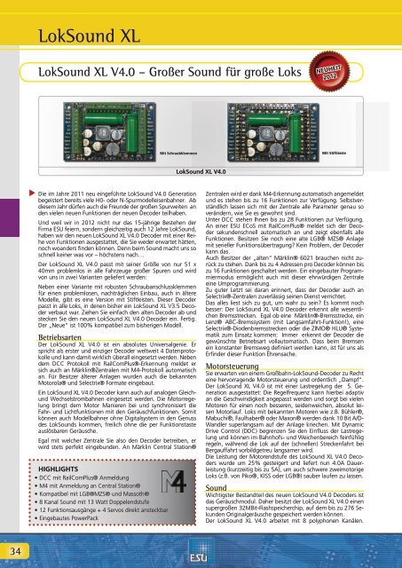 Produktübersicht 2012 - ESU