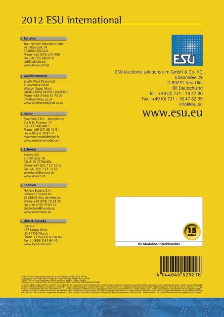 Produktübersicht 2012 - ESU