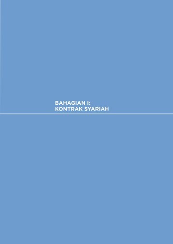 BAHAGIAN I: KONTRAK SYARIAH - Bank Negara Malaysia