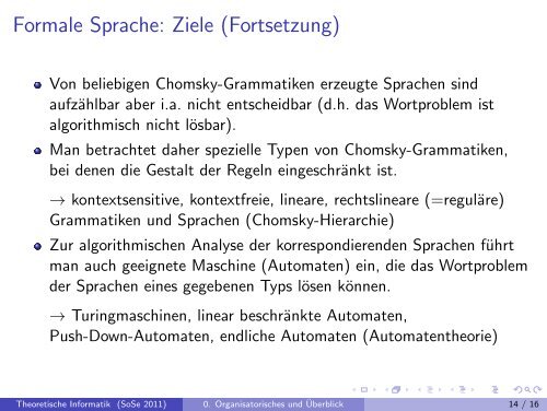 einführung in die theoretische informatik 0. organisatorisches und ...