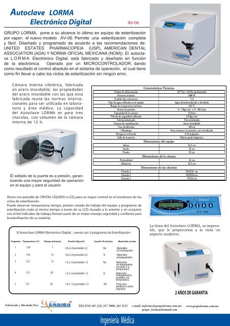 Autoclave LORMA ElectrÃ³nico Digital - promosa dental