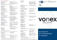 Das Netzwerk für Existenzgründer im Vogtland www.vonex.de