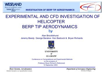 experimental and cfd investigation of helicopter berp ... - CFD4Aircraft