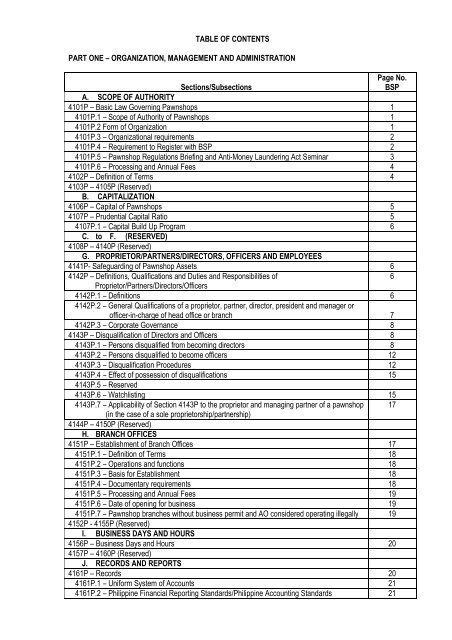 Chart Of Accounts For Pawn Shop