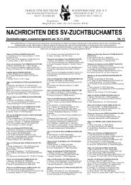 NACHRICHTEN DES SV-ZUCHTBUCHAMTES - von Trumelo