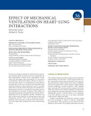 effect of mechanical ventilation on heartâlung interactions