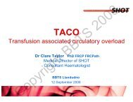 Transfusion associated circulatory overload - Serious Hazards of ...