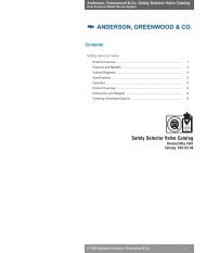 Tyco Crosby Safety Selector Valve datasheet - Askalon