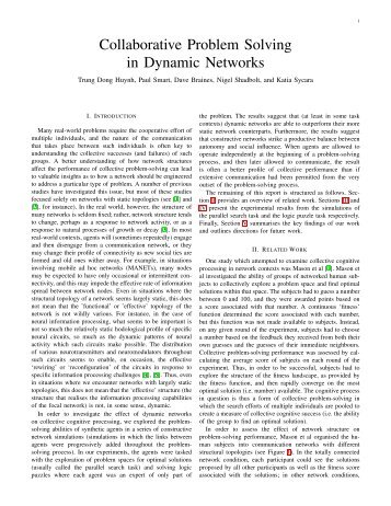 Collaborative Problem Solving in Dynamic Networks