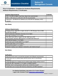 Installation Checklist Retina CS Management Console - eEye Digital ...