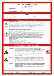Betriebsanweisung Aceton