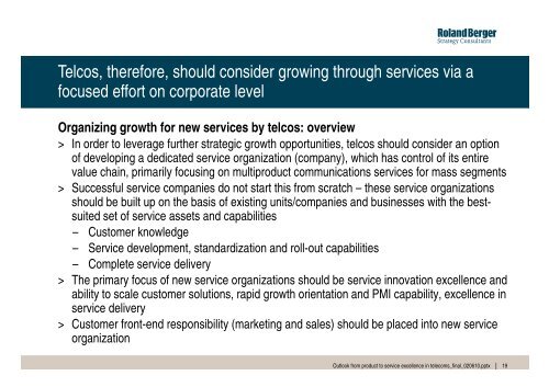 From product to service - Roland Berger