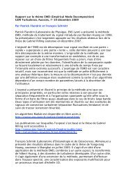 Rapport sur le thème EMD (Empirical Mode ... - GDR-Turbulence