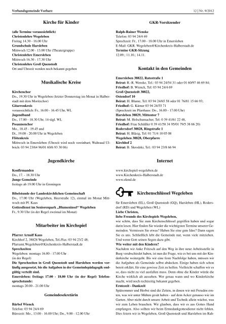 Amtsblatt - Verbandsgemeinde Vorharz