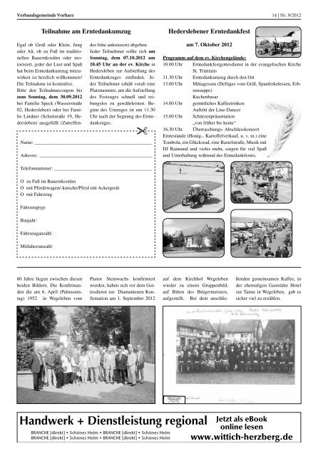 Amtsblatt - Verbandsgemeinde Vorharz