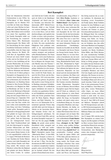 Amtsblatt - Verbandsgemeinde Vorharz