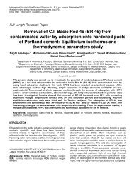 Removal of C.I. Basic Red 46 (BR 46) from contaminated water by ...