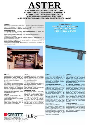 Automatizari porti Proteco Aster - GTO Security Technologies