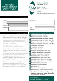 Wealth ManageMent entry forM - HFMWeek