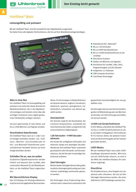 Track-Control Das Gleisbildstellpult mit dem Stecksystem - Uhlenbrock