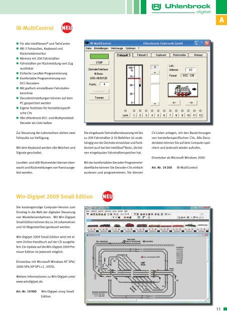 Track-Control Das Gleisbildstellpult mit dem Stecksystem - Uhlenbrock