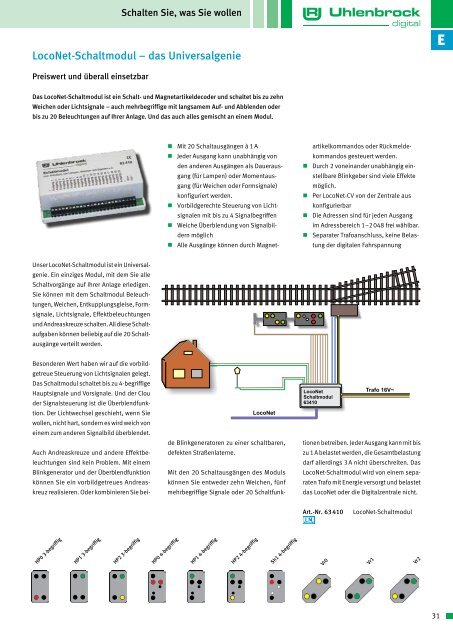 Track-Control Das Gleisbildstellpult mit dem Stecksystem - Uhlenbrock