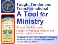 Emotional Intelligence & the Pastorate: 