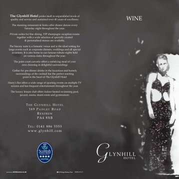 Glynhill Hotel Wine List... - The Glynhill Hotel & Leisure Club