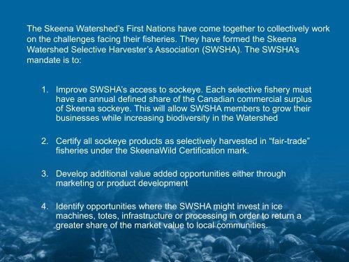 Recreating Sustainable Fisheries in the Skeena Watershed