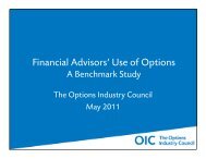 Financial Advisors' Use of Options A Benchmark Study - The Options ...