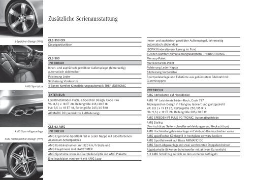 CLS - Klasse. Aktualisierte Version 3.0 - Preislisten