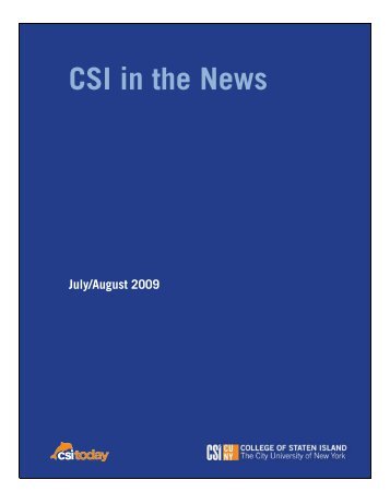 CSI in the News - CSI Today