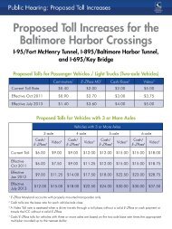 Baltimore Crossings Boards - Maryland Transportation Authority