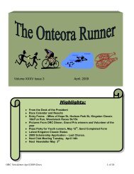 Highlights: - Mid-Hudson Road Runners