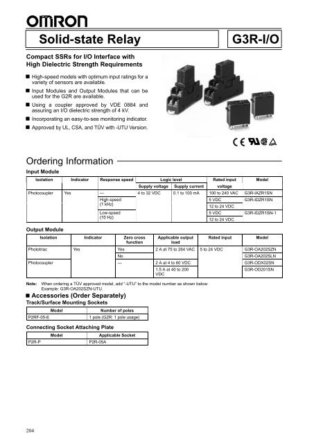 Solid-state Relay G3R-I/O - OMRON Russia 