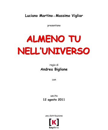 ALMENO TU NELL'UNIVERSO