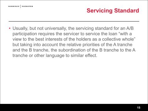 A/B Tranching of Commercial Real Estate â Secured Loans: An ...