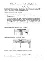 Tri-State Heads or Tails Probability Calculations - Vermont Lottery