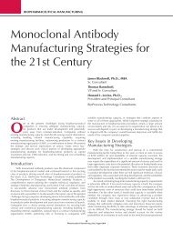 Monoclonal antibody manufacturing strategies for the 21st century.