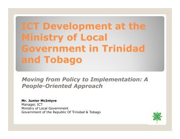 ICT Development at the Ministry of Local Government in Trinidad ...