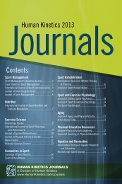 New Journal! - Human Kinetics