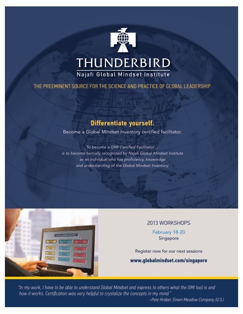 Differentiate yourself. - Thunderbird School of Global Management